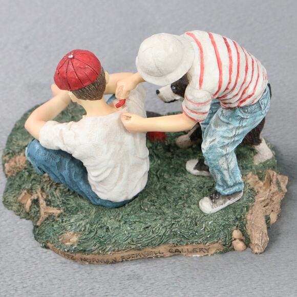 Norman Rockwell MISCHIEF MAKER Figurine 1992 Boys Will Be Boys Dog Trust Edition - Picture 9 of 10